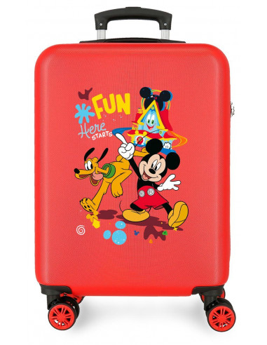 TROLLEY ABS 55CM.4R. MICKEY HERE STARTS ROJO